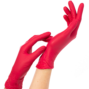 Archdale, перчатки для маникюриста нитриловые Nitrimax (красные, XS), 50 пар