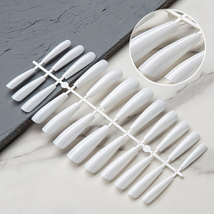 Типсы гелевые упаковка (№02, белые), 96 шт