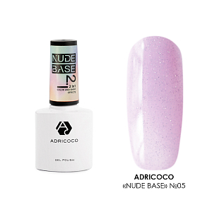 Adricoco, Nude Base 2 in 1 - светоотражающая цветная база №05 (mirage), 8 мл