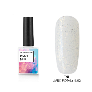 TNL, Potal Milk - камуфлирующая база со светоотражающей поталью №2 (молочная), 10 мл