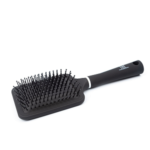 Tnl, щетка массажная прямоугольная с нейлоновыми штифтами (d 84 мм, черная)